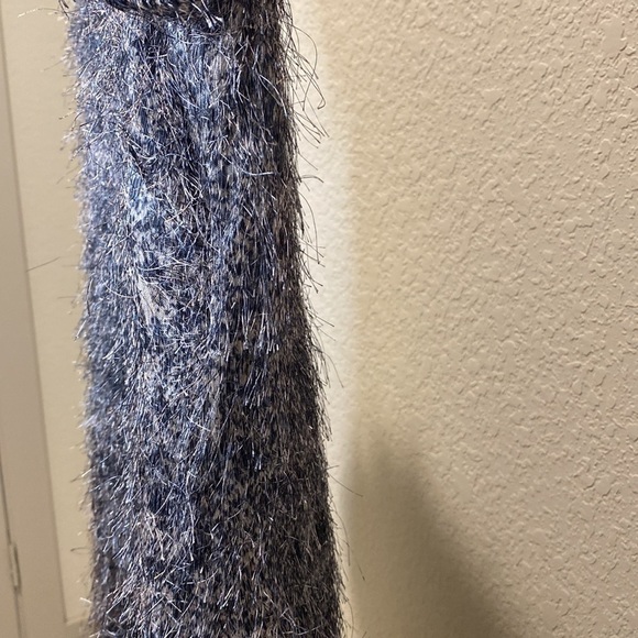 Banana Republic Gray Eyelash Fringe Snake-print Shift Dress - Size 4 - Picture 6 of 9